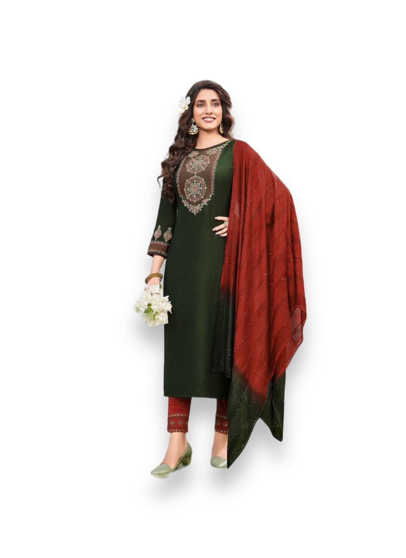 Enchanting Beauty: Ladies Flavour Copper Stone VOL 5 Naylon Viscose Salwar Kameez