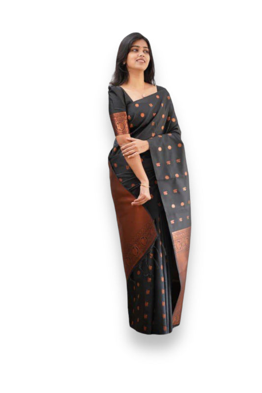 Jacquard Art Silk Traditional Saree - 3