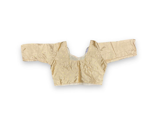 The Perfect Fit: Designer Golden Readymade Blouse for Effortless Style