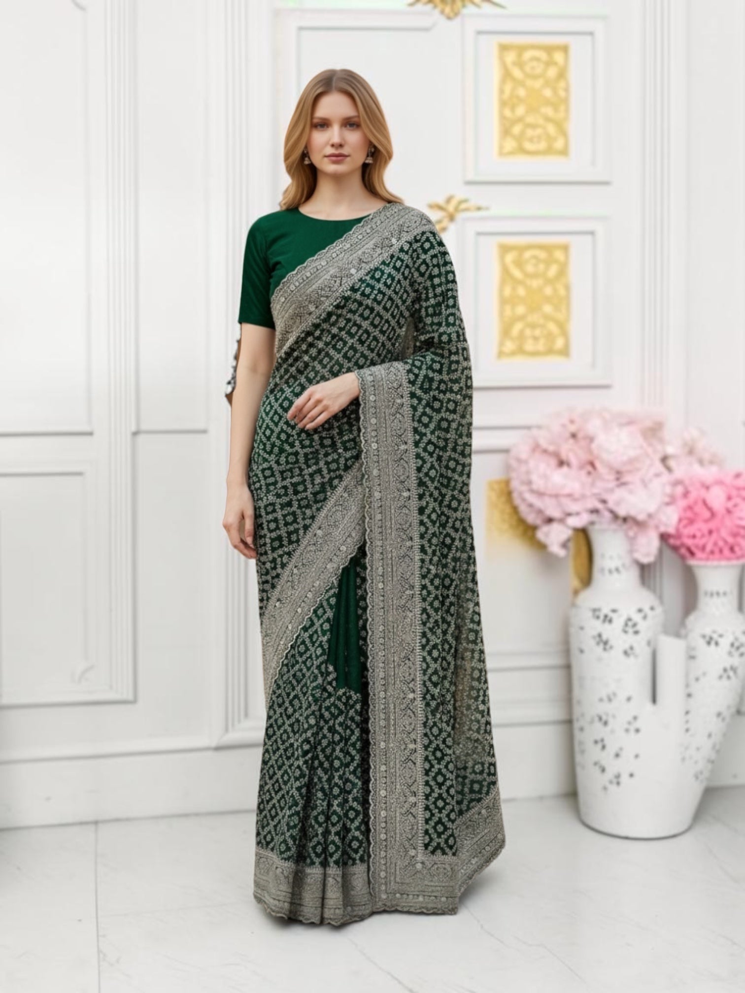 Georgette Traditional Saree, Cultural Wear for Women
