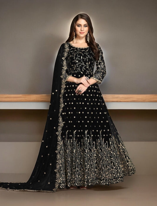 Black Beauty - Georgette Anarkali Suit