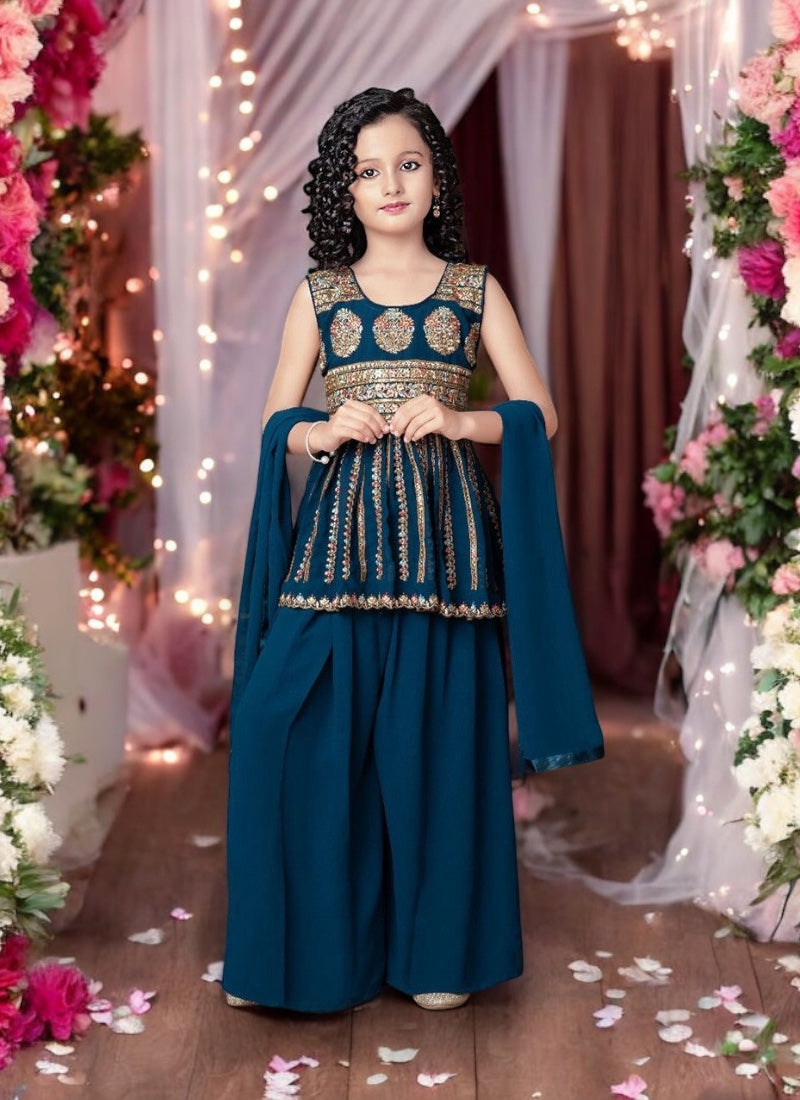 Girls Blue Traditional Salwar Suit