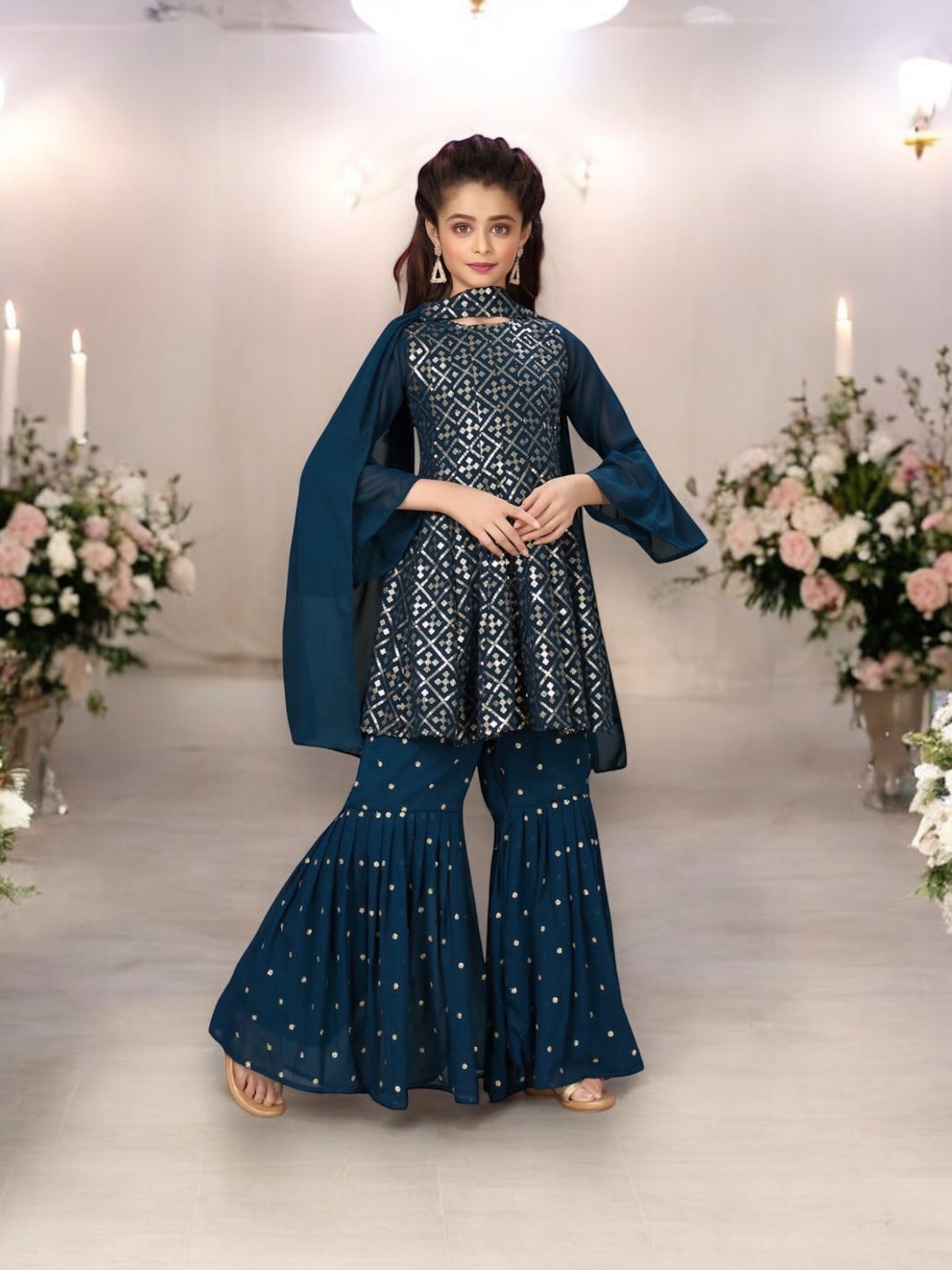 Enchanting Elegance: Designer Festive Wear Heavy Georgette Classic Kids Wear Collection