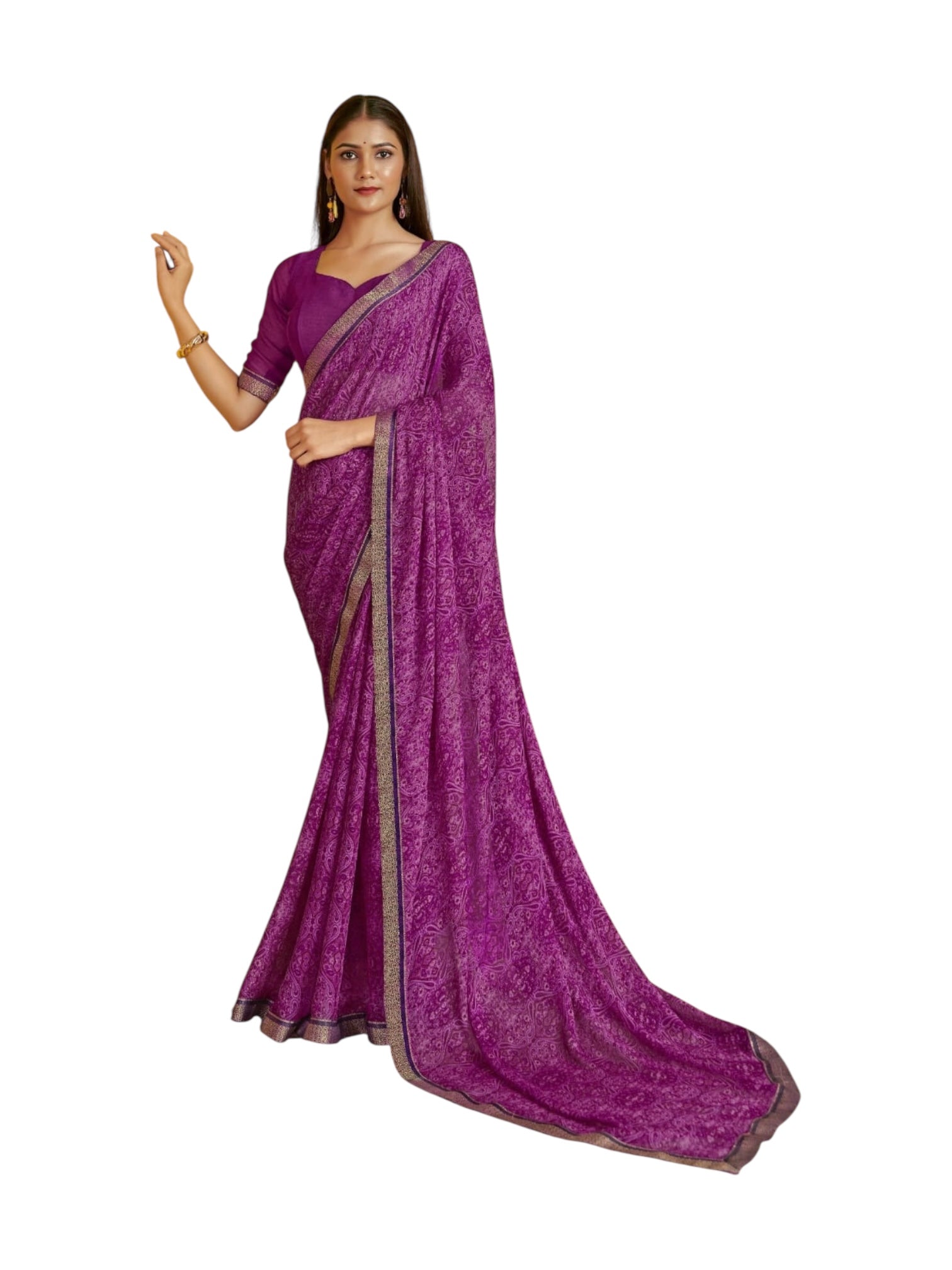 Elegant traditional Saree by Saree Ghor Charlotte, showcasing rich fabric and intricate design for women's cultural wear.