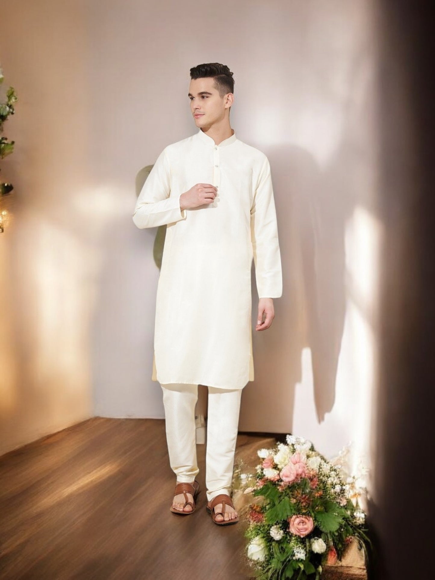 Clearance Sale: Men's Traditional Silk Kurta Pajama