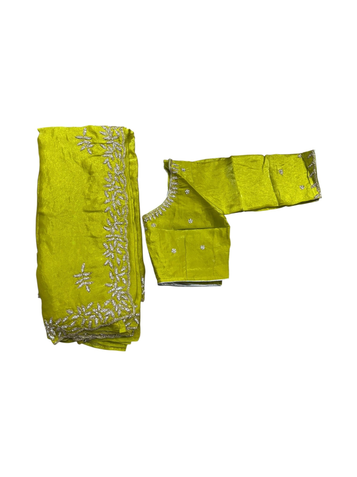 Elegant designer saree with matching ready blouse from Saree Ghor Charlotte, perfect for cultural wear for women.