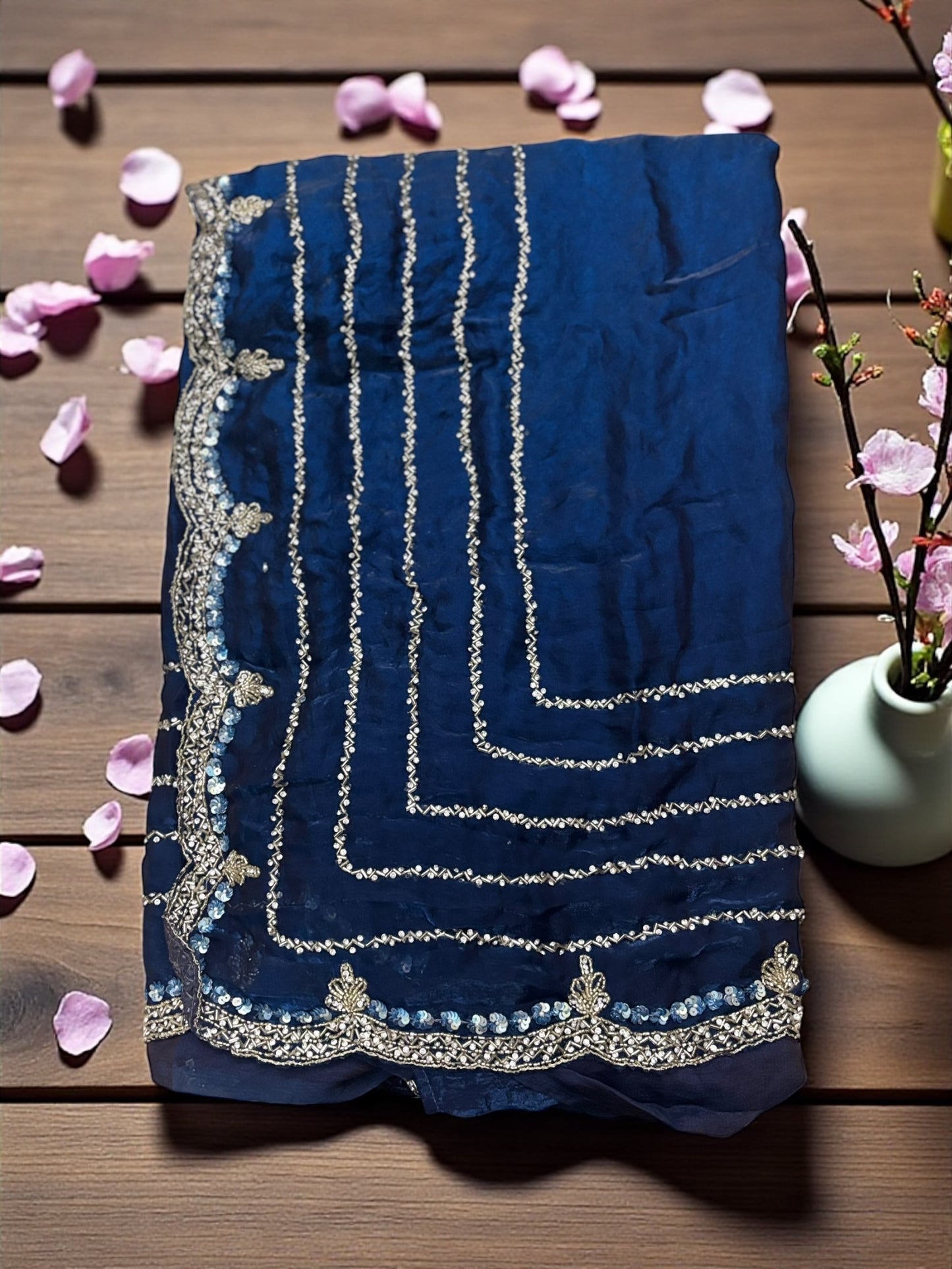 Designer Saree with Ready Blouse, Ethnic Wear for Women, Aug32
