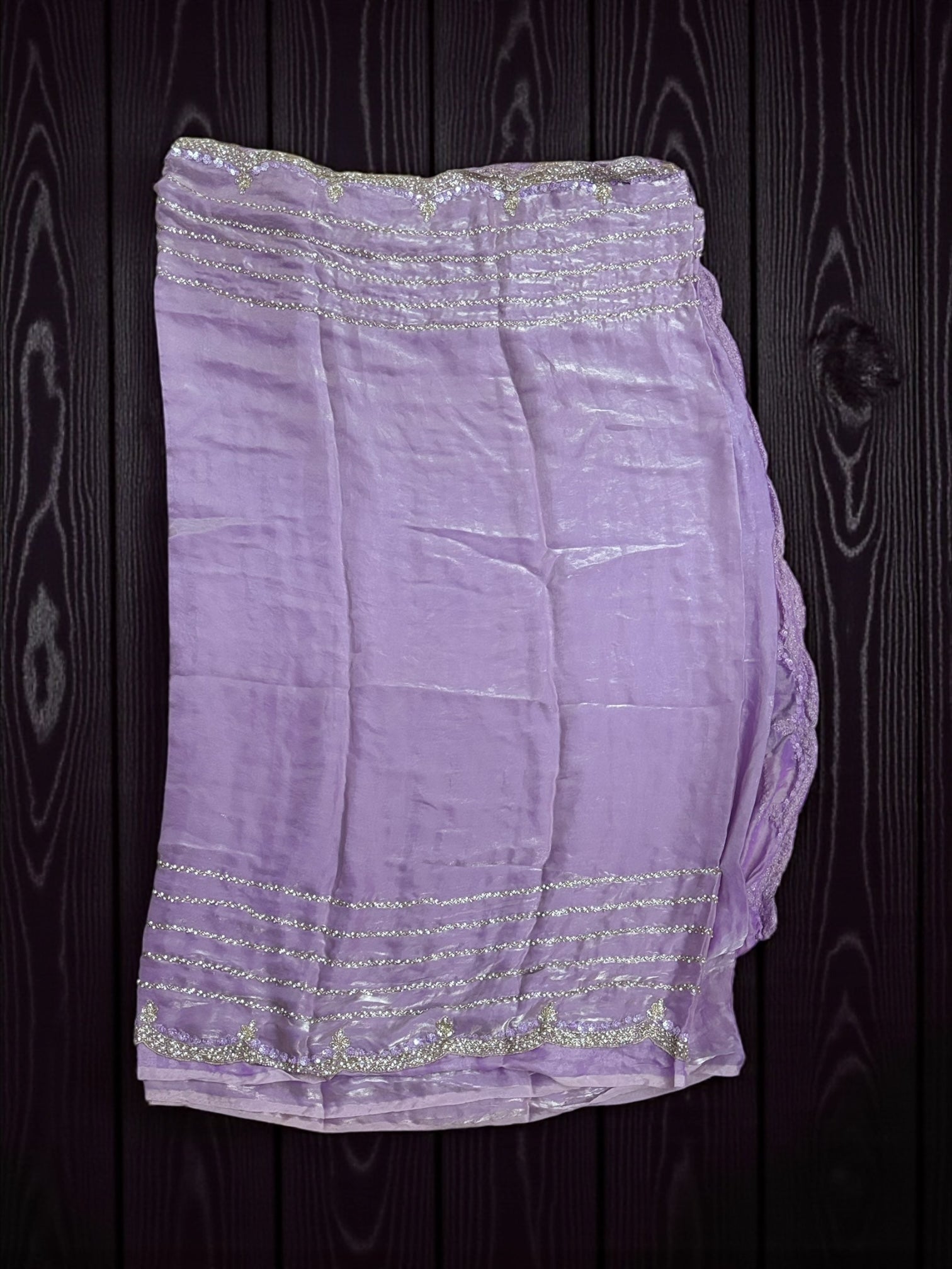 Elegant designer saree by Saree Ghor Charlotte with matching ready blouse, traditional cultural wear for women.