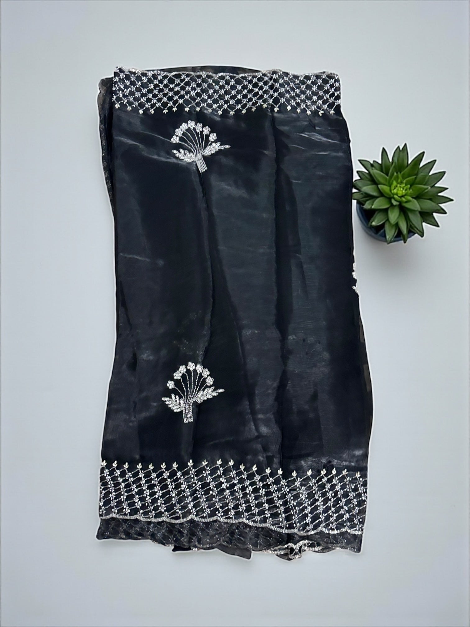 Designer Saree with Ready Blouse, Cultural Wear for Women, Aug35 - Saree Ghor Charlotte