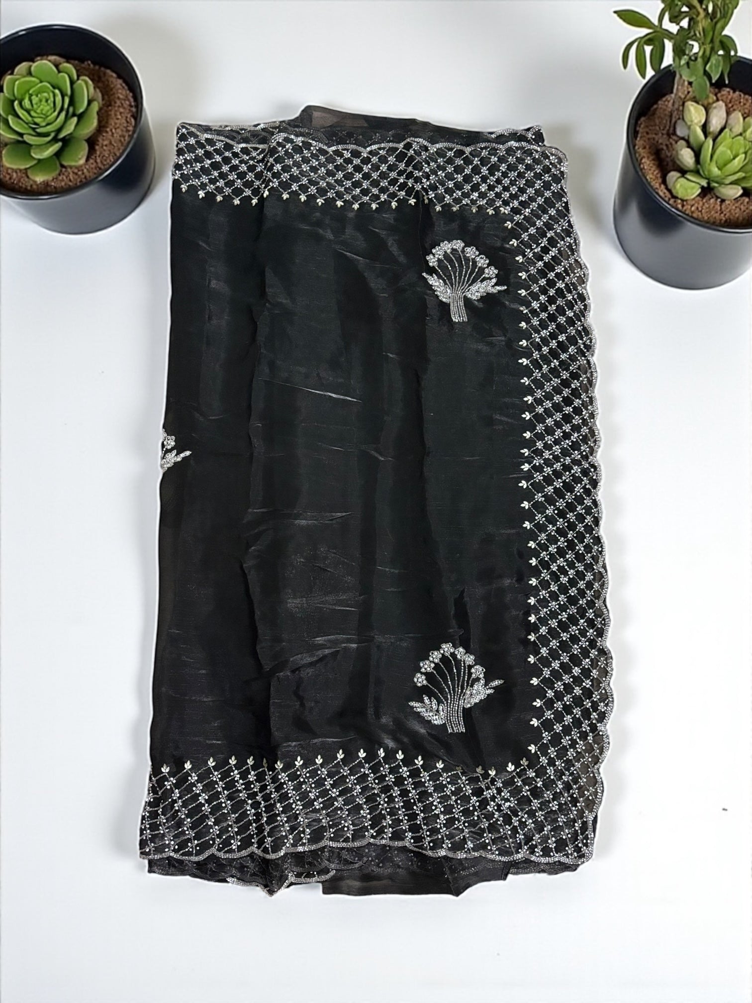 Designer Saree with Ready Blouse, Cultural Wear for Women, Aug35 - Saree Ghor Charlotte