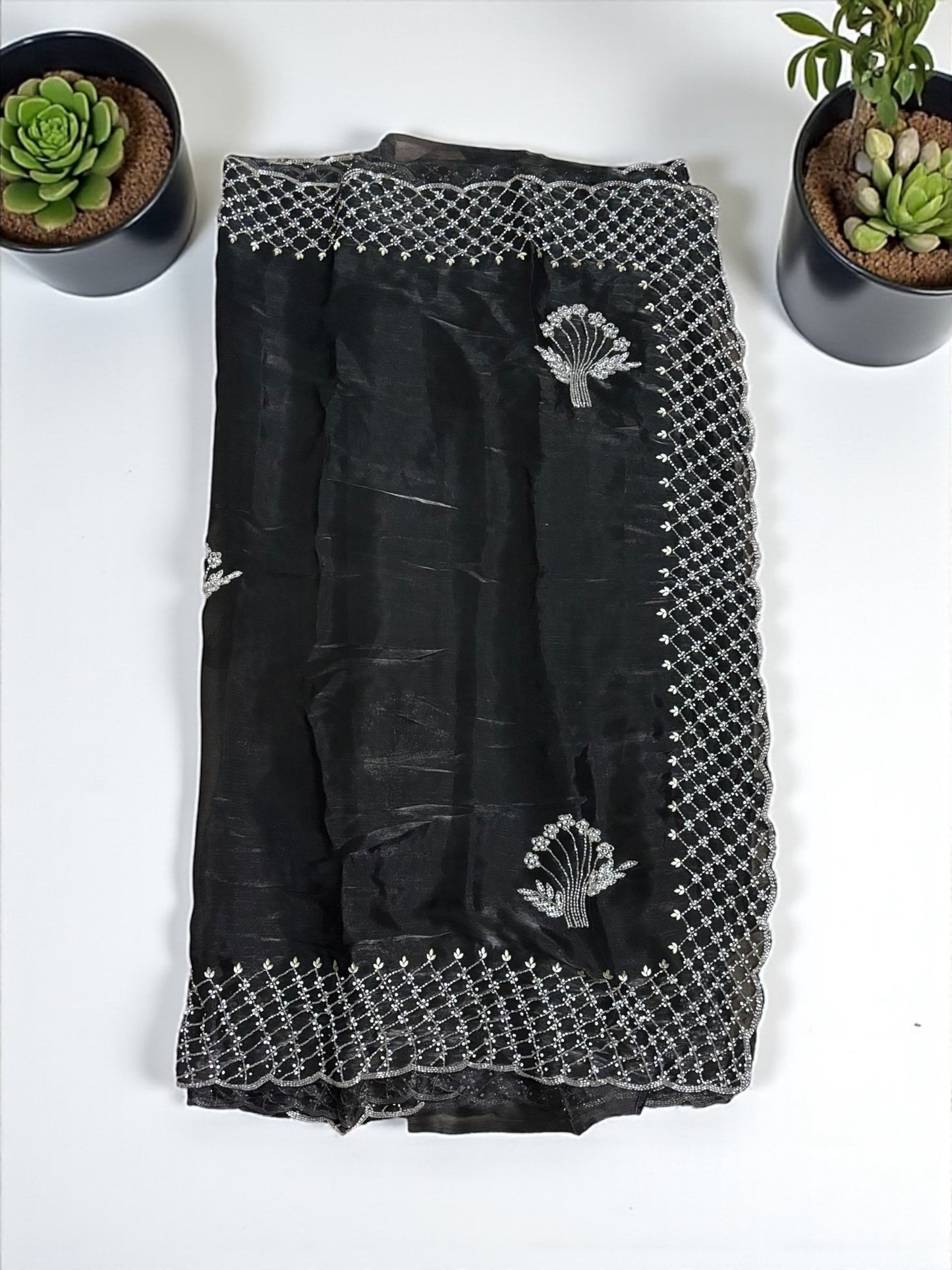 Designer Saree with Ready Blouse, Ethnic Wear for Women, Aug35