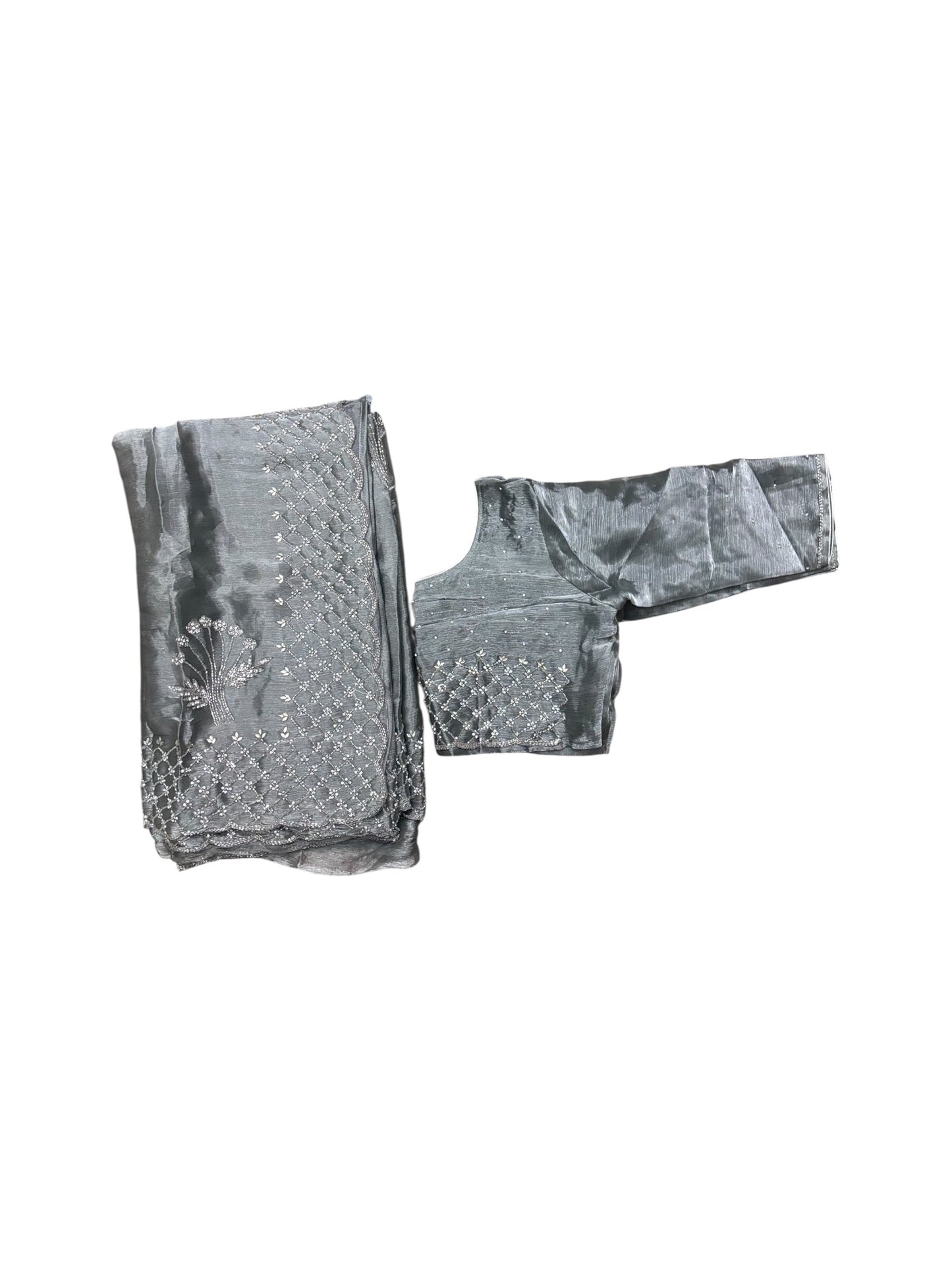 Designer Saree with Ready Blouse, Cultural Wear for Women, Aug38