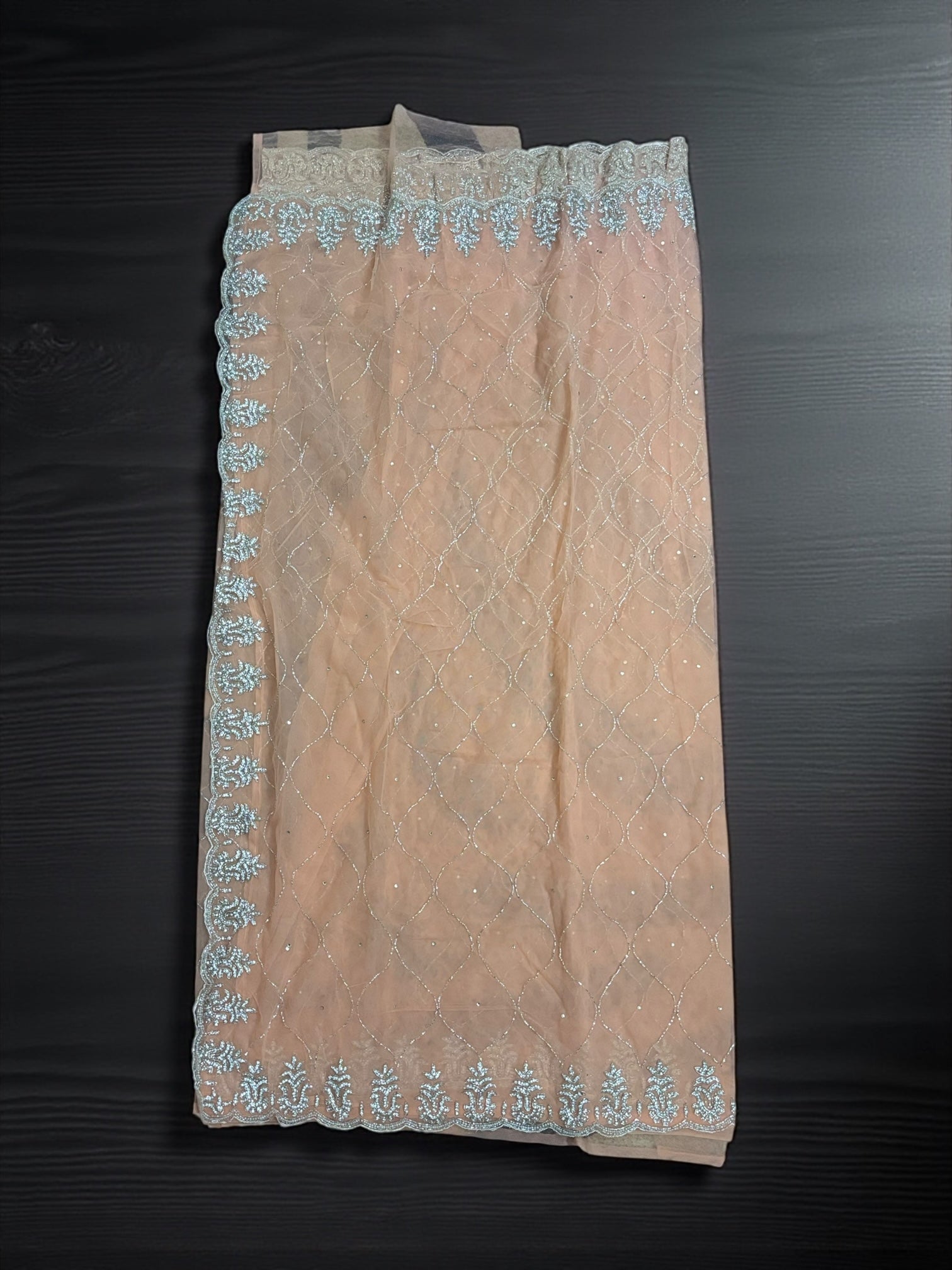Designer Net Saree with Ready Blouse, Cultural Wear for Women, Aug39 - Saree Ghor Charlotte