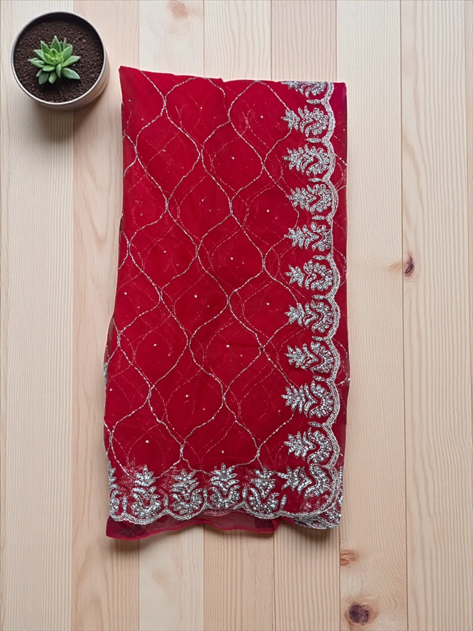 Designer Net Saree with Ready Blouse, Cultural Wear for Women, Aug41 - Saree Ghor Charlotte