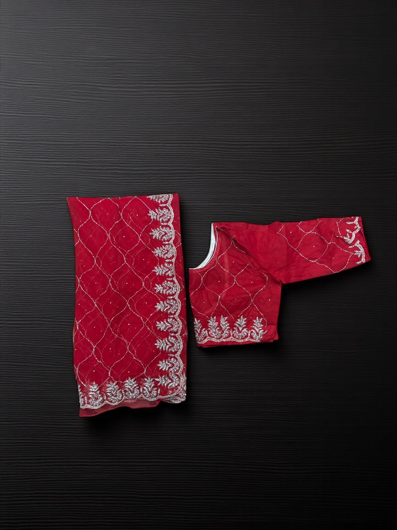 Designer Net Saree with Ready Blouse, Cultural Wear for Women, Aug41 - Saree Ghor Charlotte