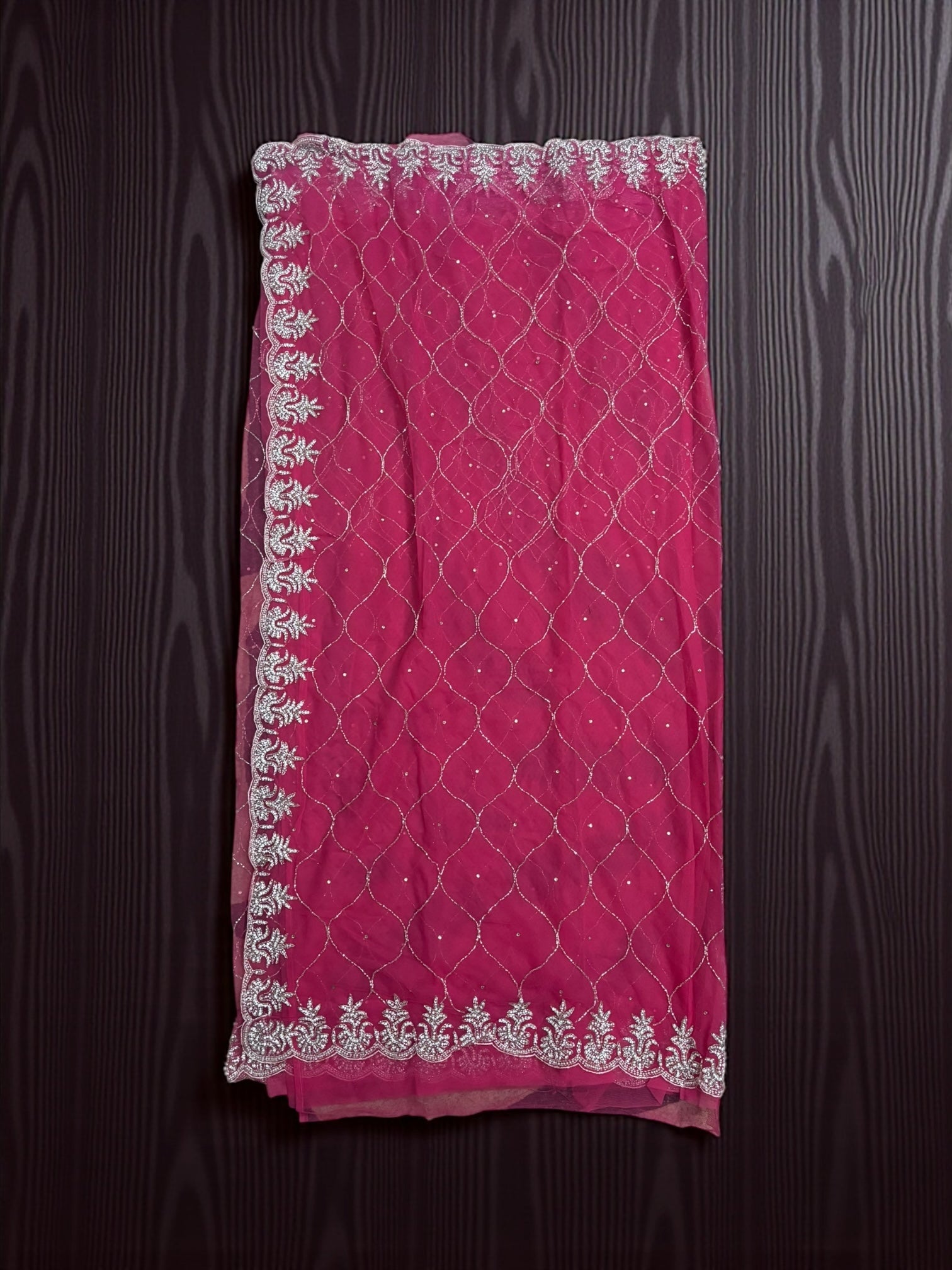 Designer Net Saree with Ready Blouse, Cultural Wear for Women, Aug42 - Saree Ghor Charlotte