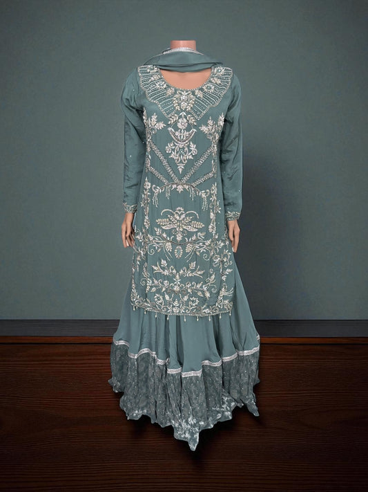 Heavy Work Salwar Kameez, Cultural Wear for Women, Aug17