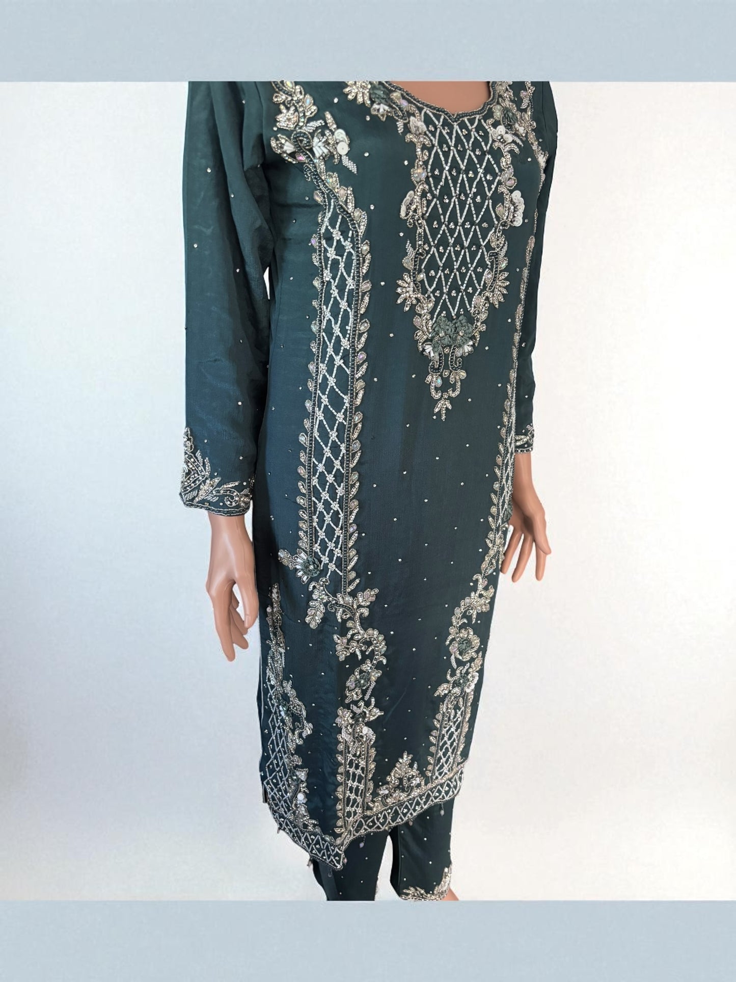 Heavy Work Salwar Kameez, Cultural Wear for Women, Aug23