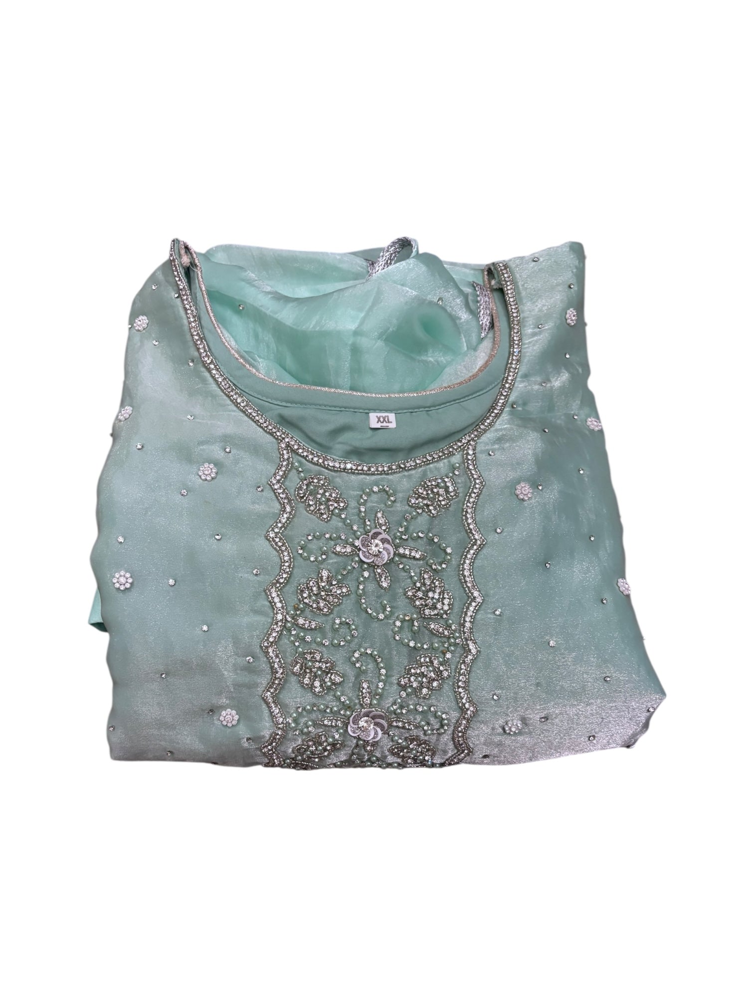 Heavy Work Salwar Kameez for women by Saree Ghor Charlotte, featuring intricate embroidery and traditional cultural design.