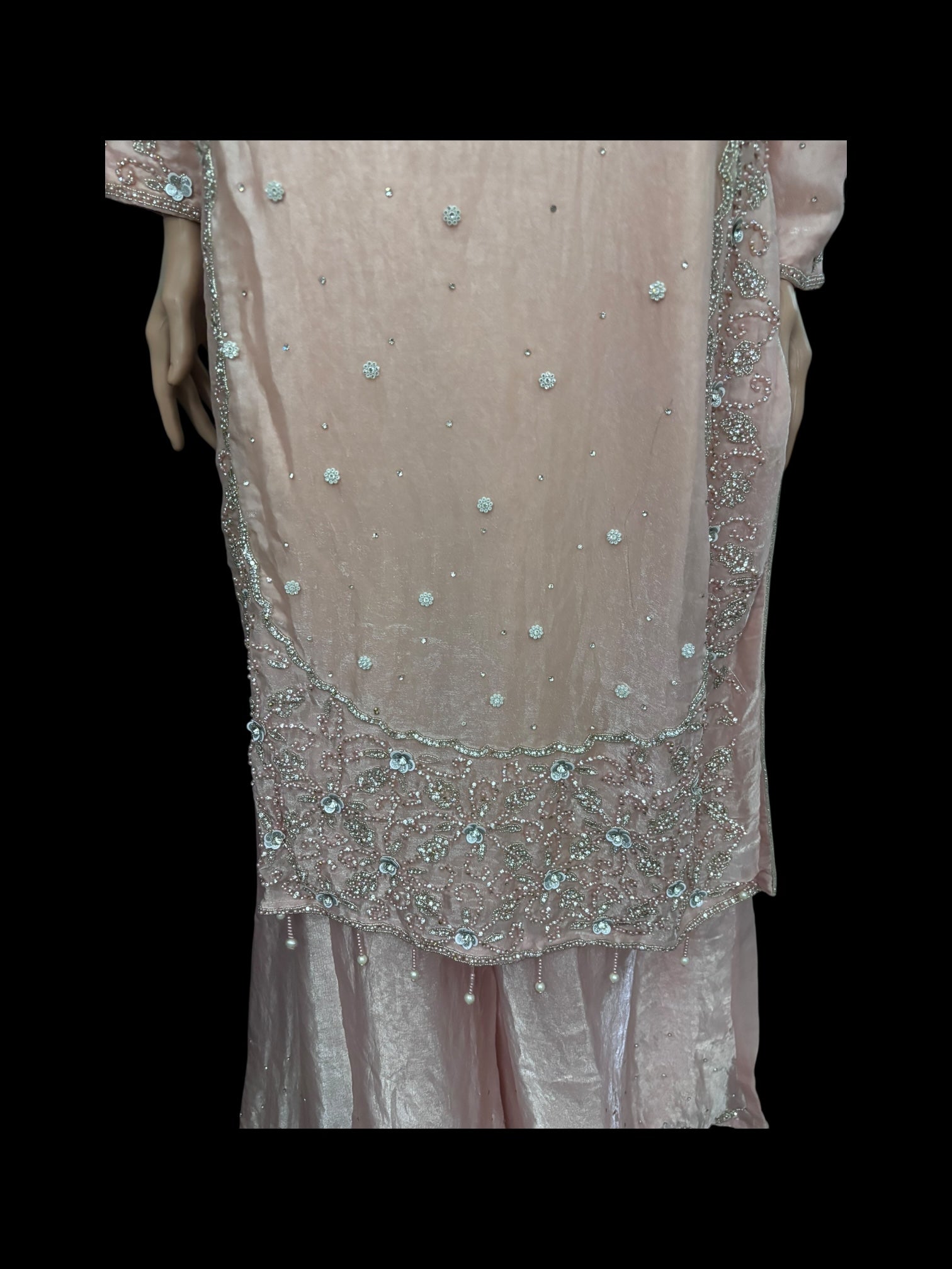 Heavy Work Salwar Kameez by Saree Ghor Charlotte featuring intricate embroidery and traditional design for women.