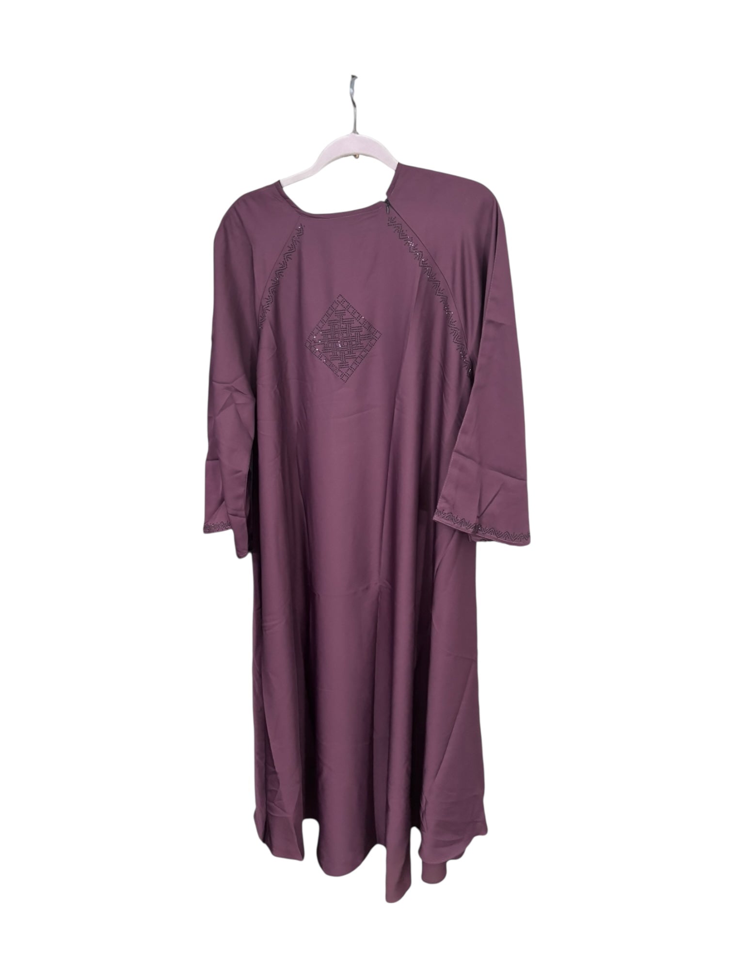 Women’s black abaya burqa by Saree Ghor Charlotte, modest Islamic dress with flowing fabric and elegant design.