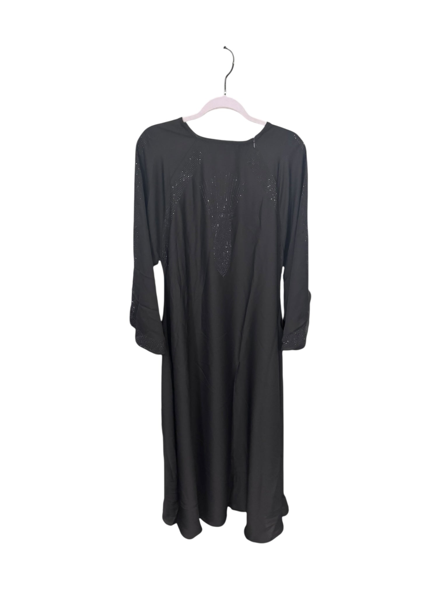 Women’s black Abaya Burqa by Saree Ghor Charlotte, modest Islamic dress with flowing fabric and elegant design.