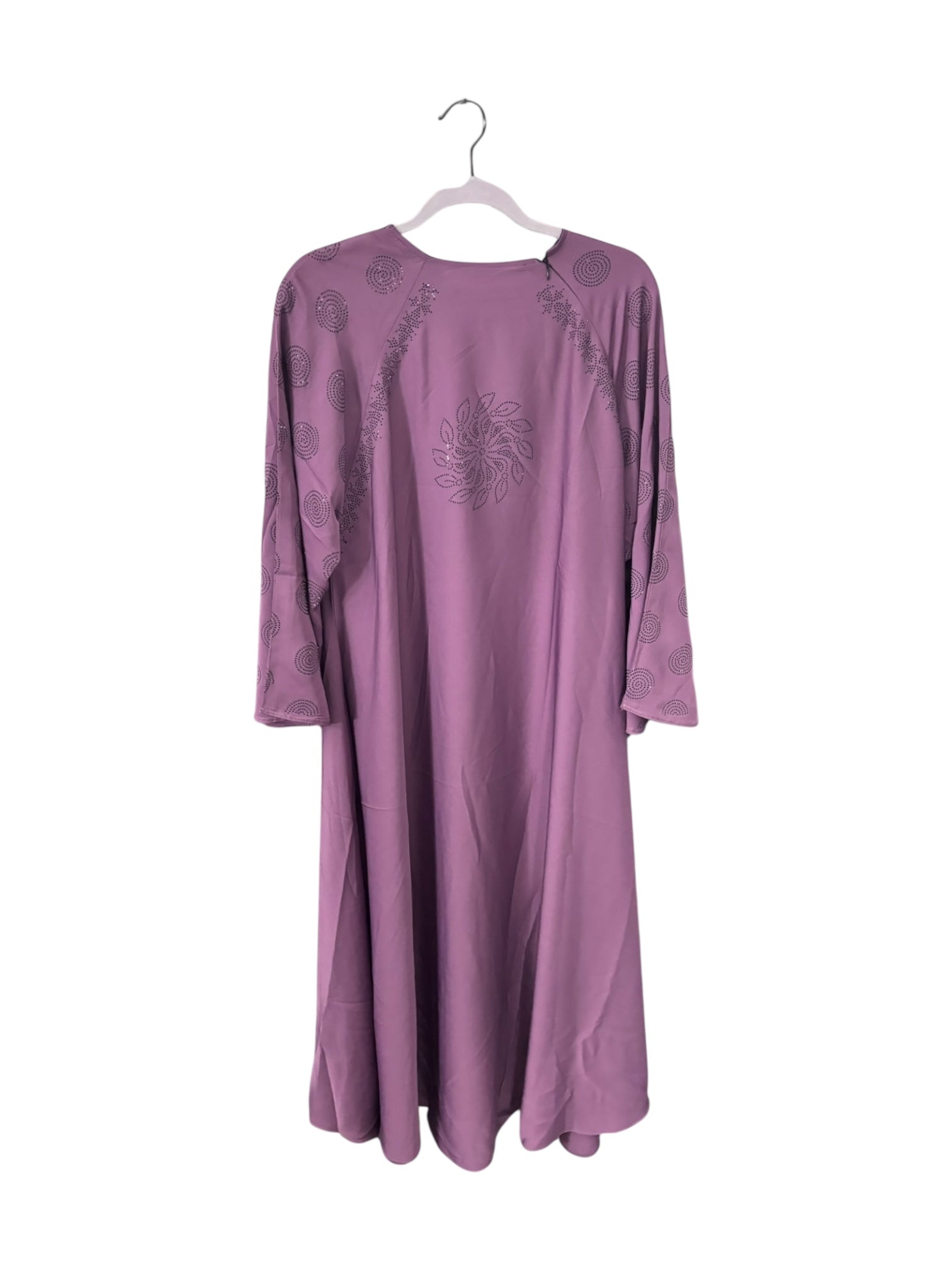Women’s black Abaya burqa by Saree Ghor Charlotte, modest Islamic dress with flowing fabric and elegant design.