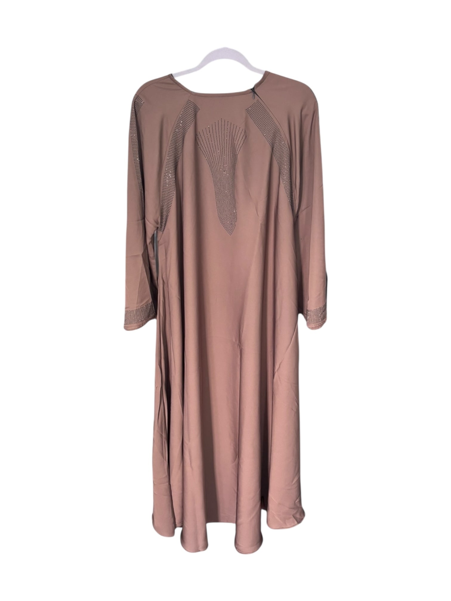 Women’s black abaya burqa, modest Islamic dress from Saree Ghor Charlotte, featuring flowing fabric and full-body coverage.