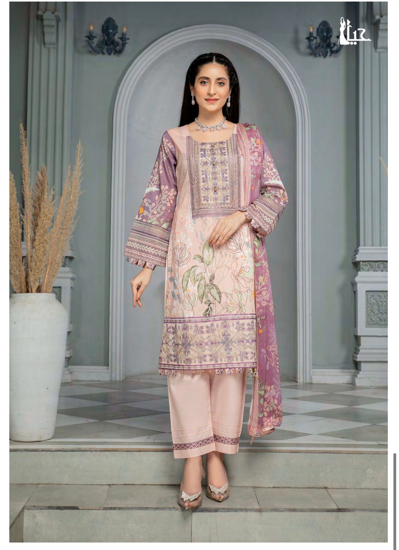 Luxurious Embroidered Haya Designer Pakistani Dress - D2
