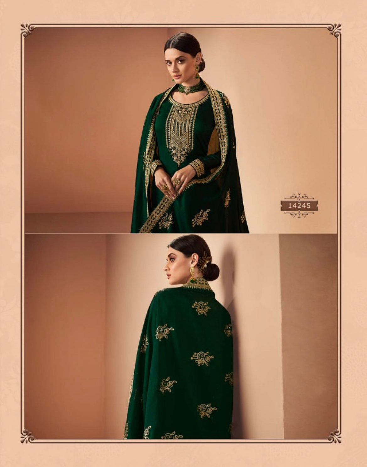 Elegance Unveiled: Blooming Silk Georgette Salwar Kameez - 14245