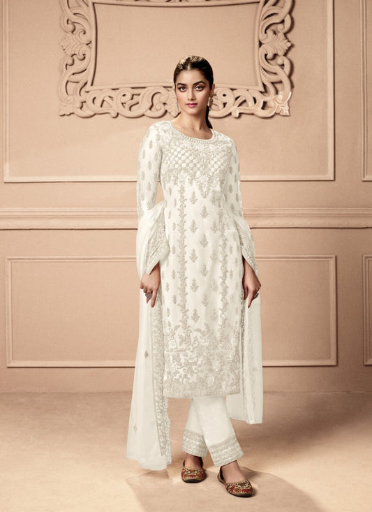 Elegance Personified: Off White Designer Salwar Suit