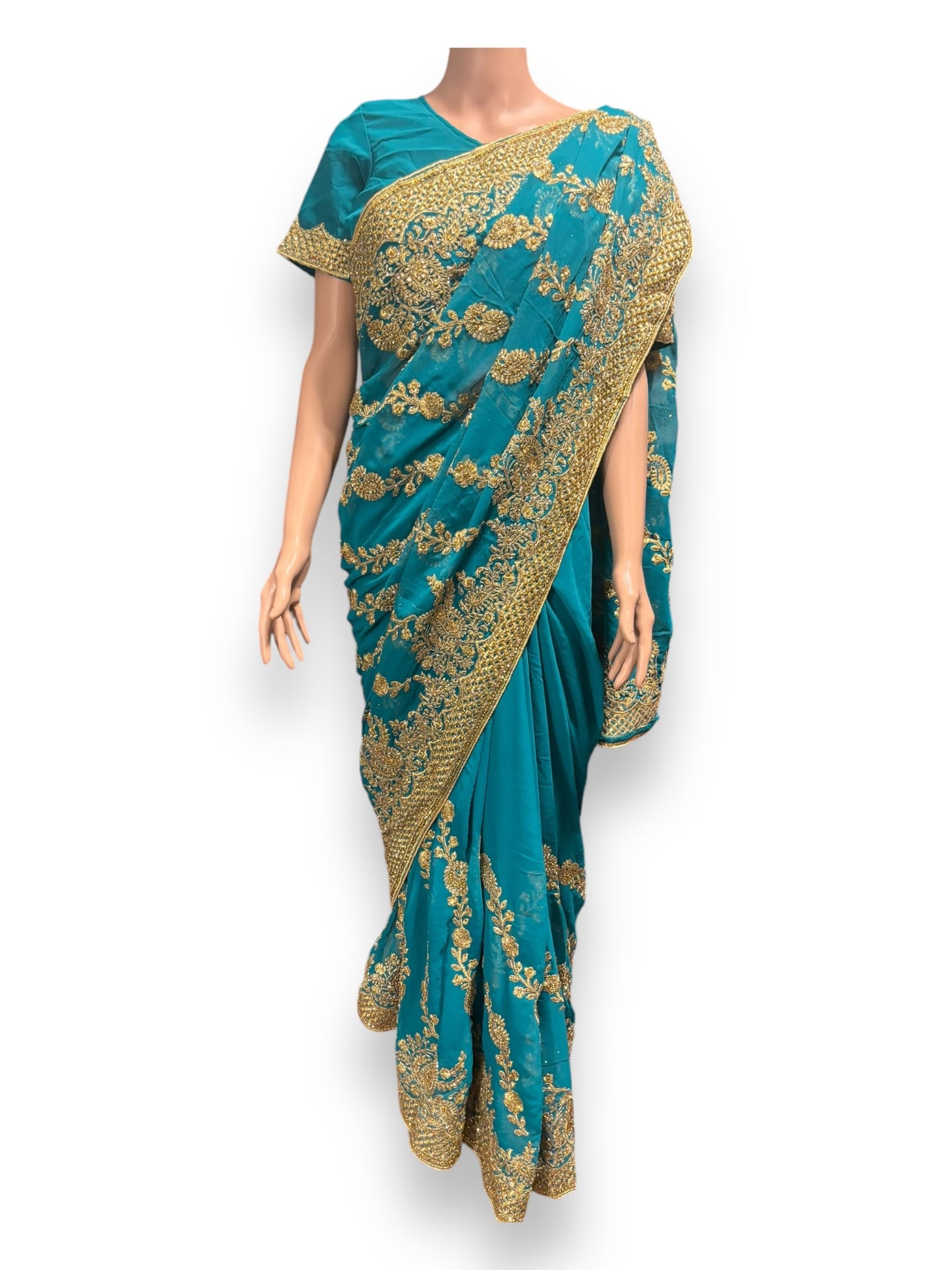 Traditional Designer Saree with Ready Blouse - 015