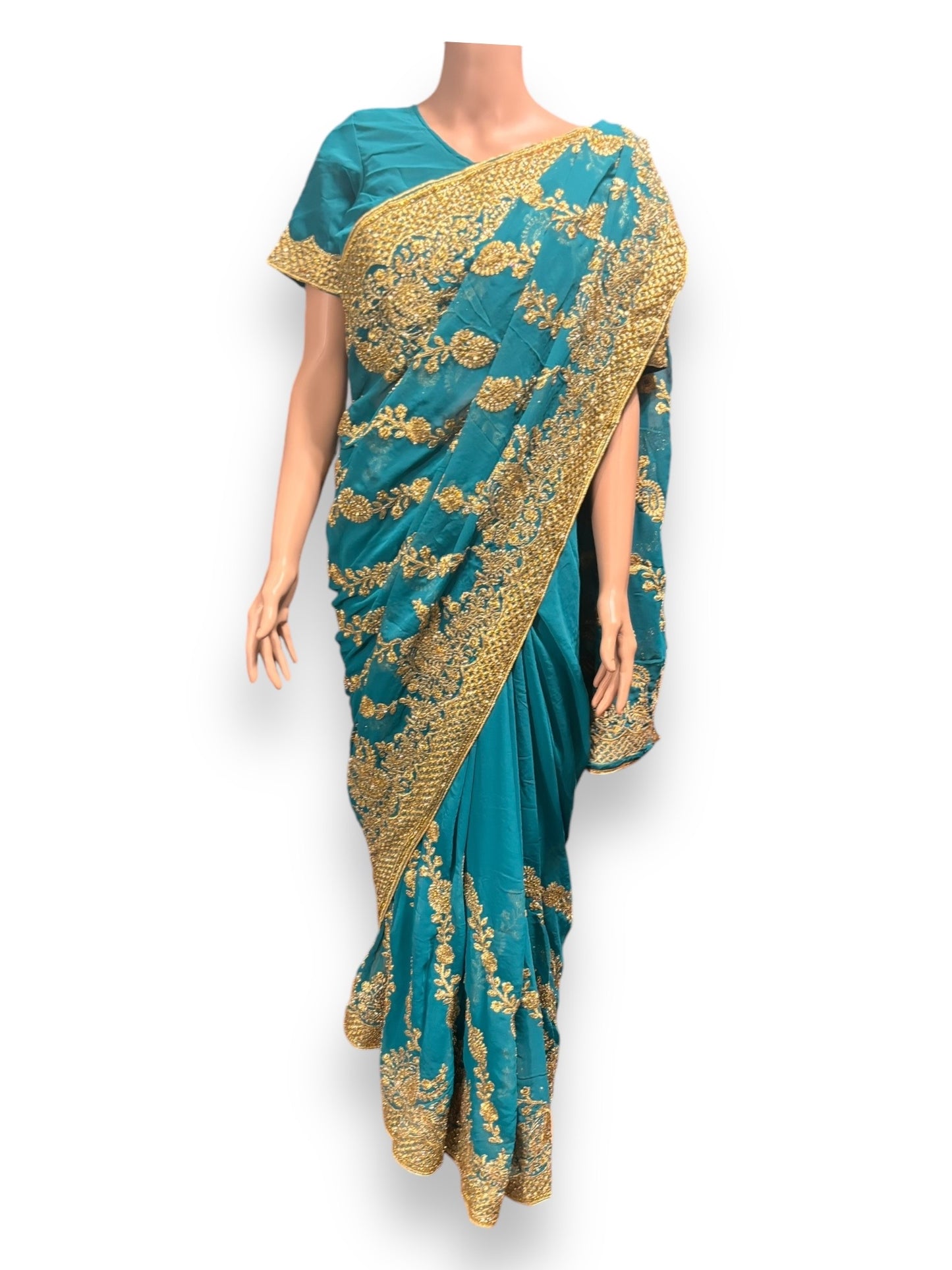 Traditional Designer Saree with Ready Blouse - 015