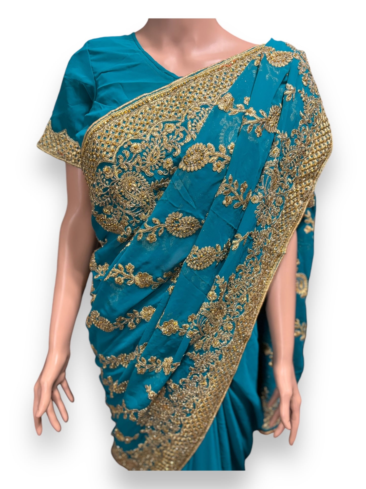 Traditional Designer Saree with Ready Blouse - 015