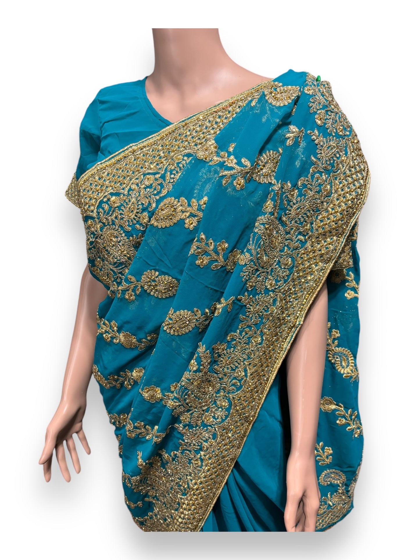 Traditional Designer Saree with Ready Blouse - 015