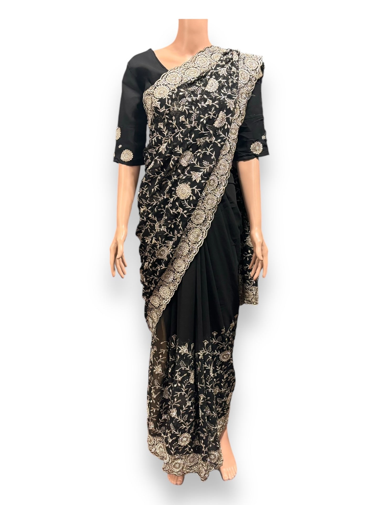 Traditional Designer Saree with Ready Blouse - 019