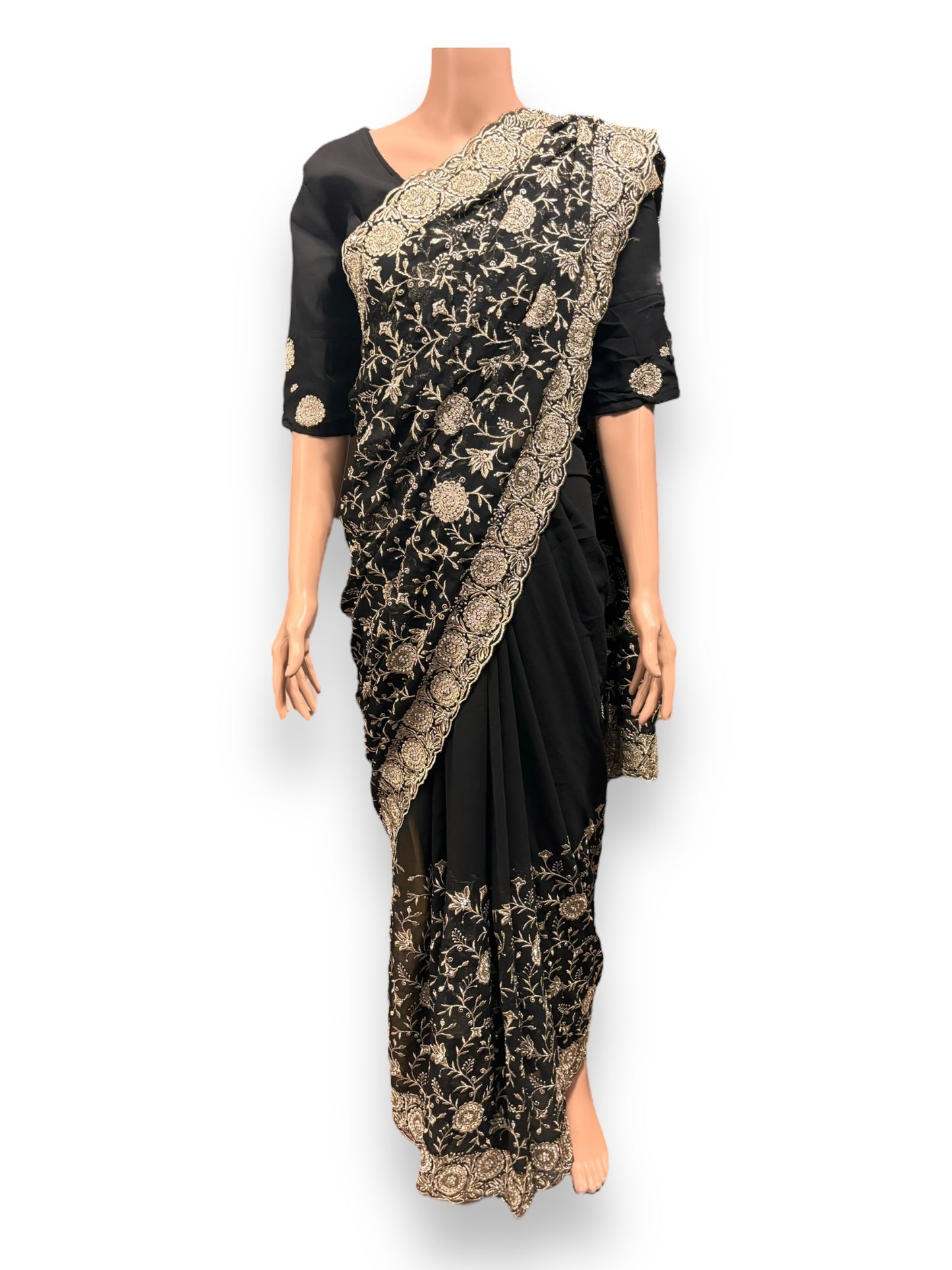 Traditional Designer Saree with Ready Blouse - 019