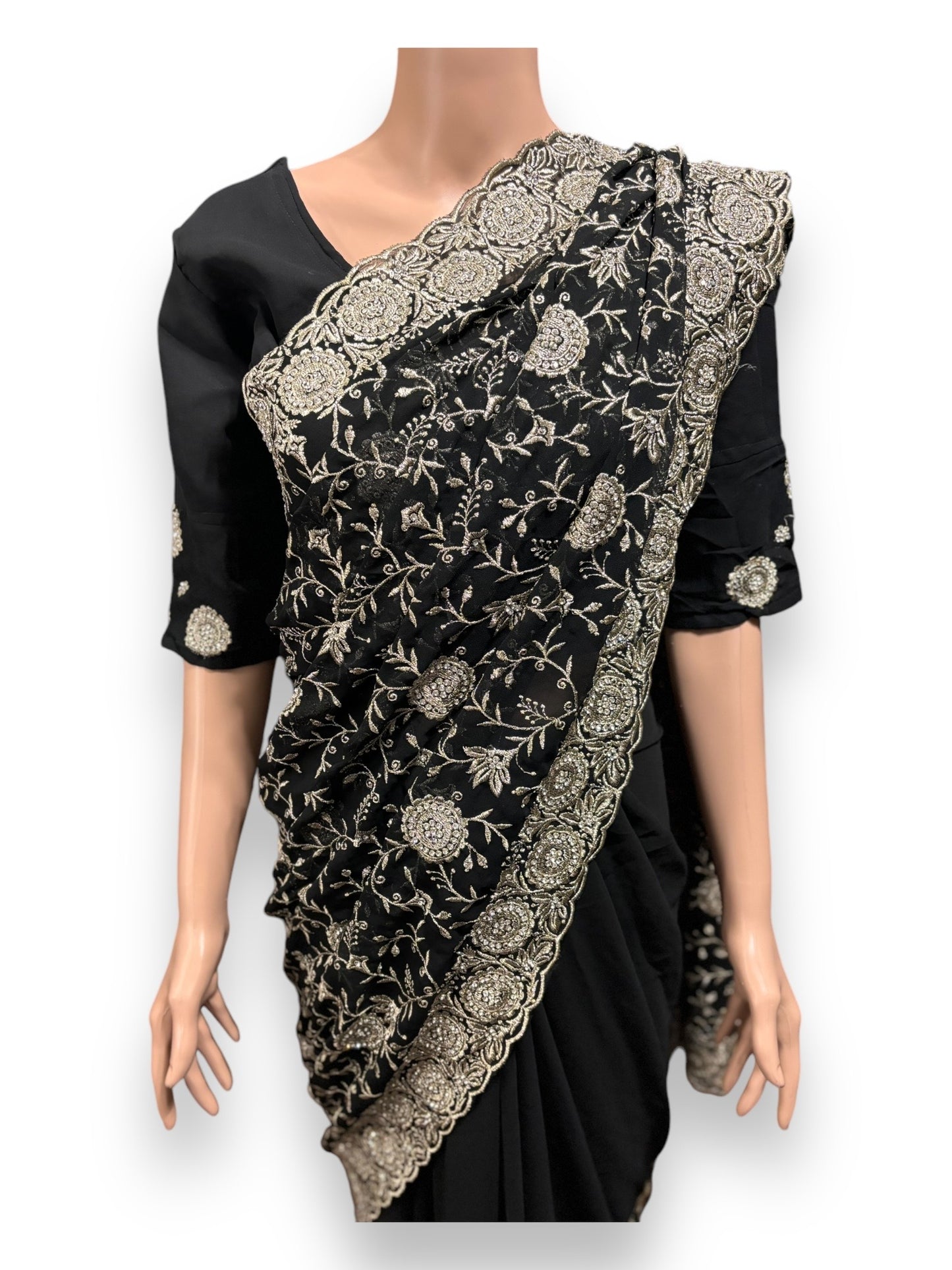 Traditional Designer Saree with Ready Blouse - 019