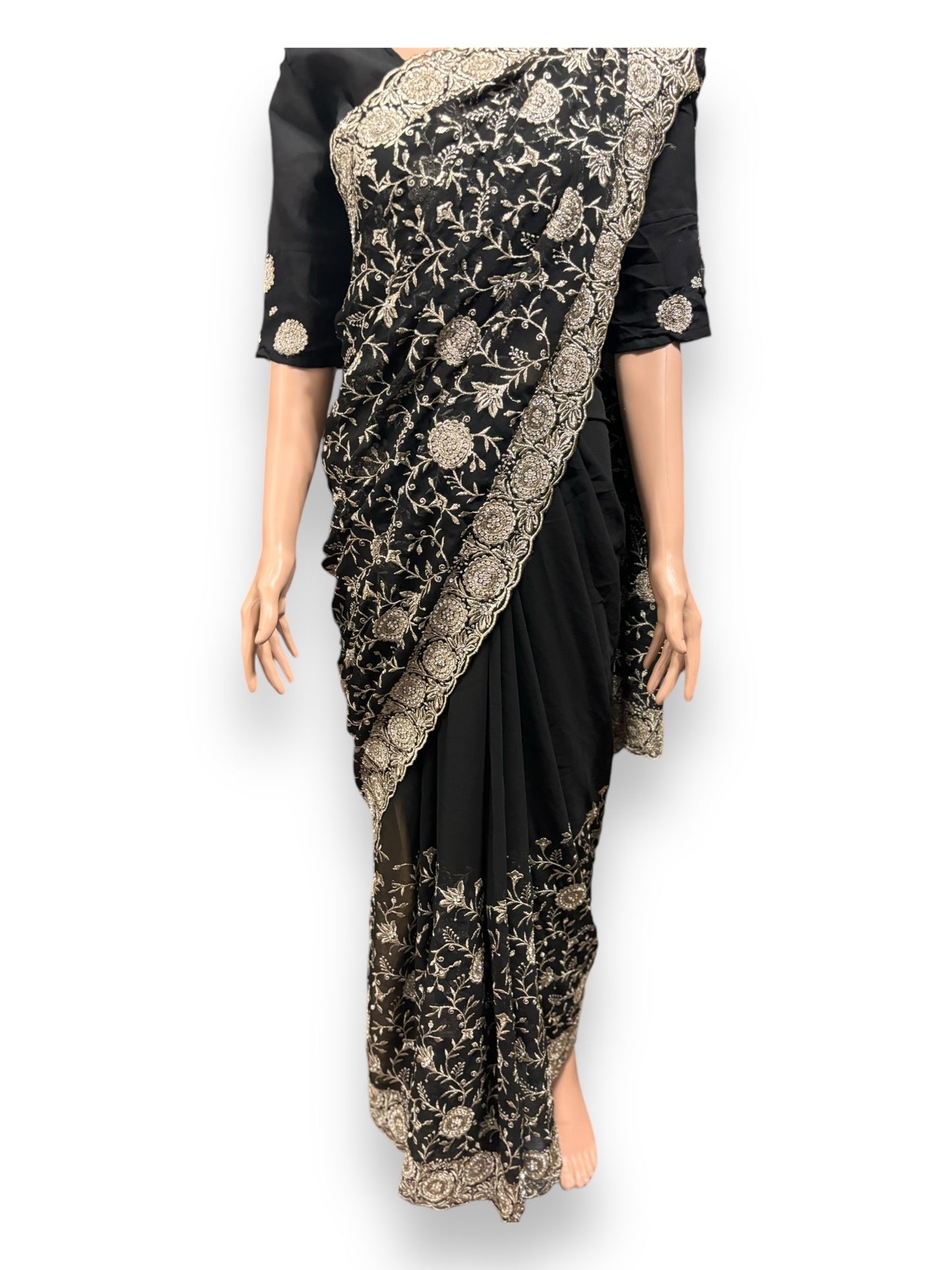 Traditional Designer Saree with Ready Blouse - 019