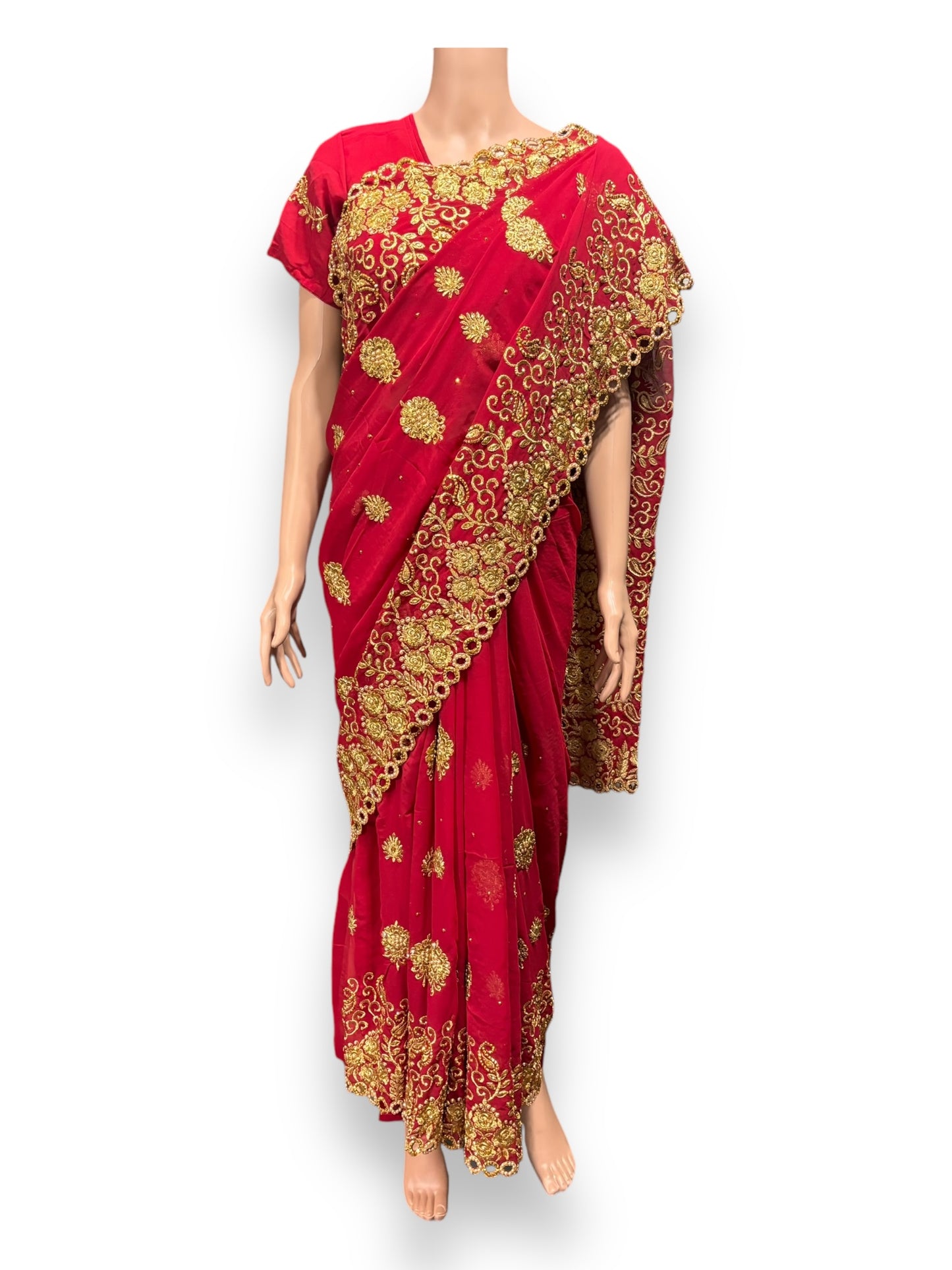 Traditional Designer Saree with Ready Blouse - 014