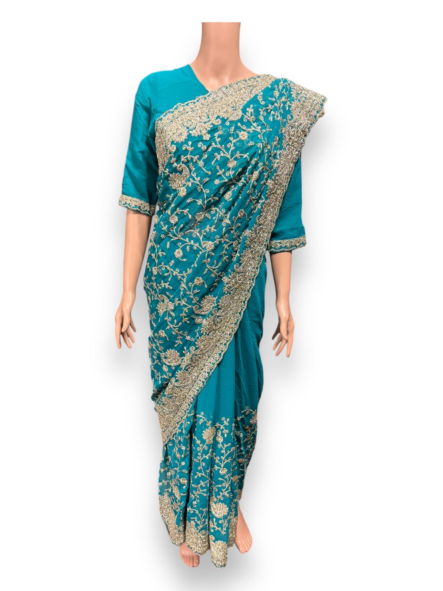 Traditional Designer Saree with Ready Blouse - 020