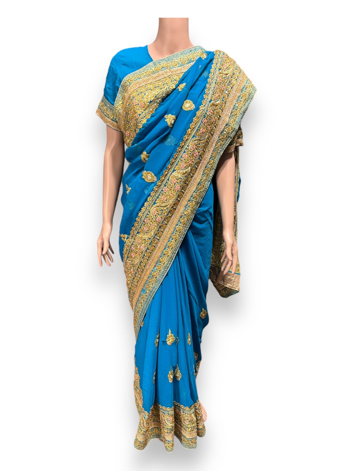 Traditional Designer Saree with Ready Blouse - 011