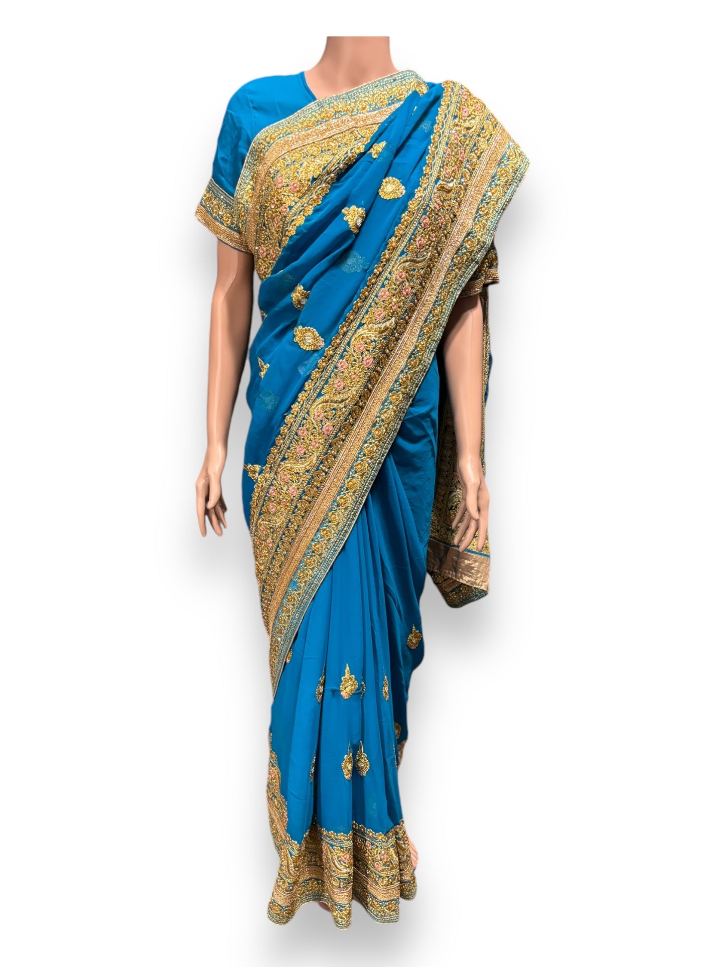 Traditional Designer Saree with Ready Blouse - 011