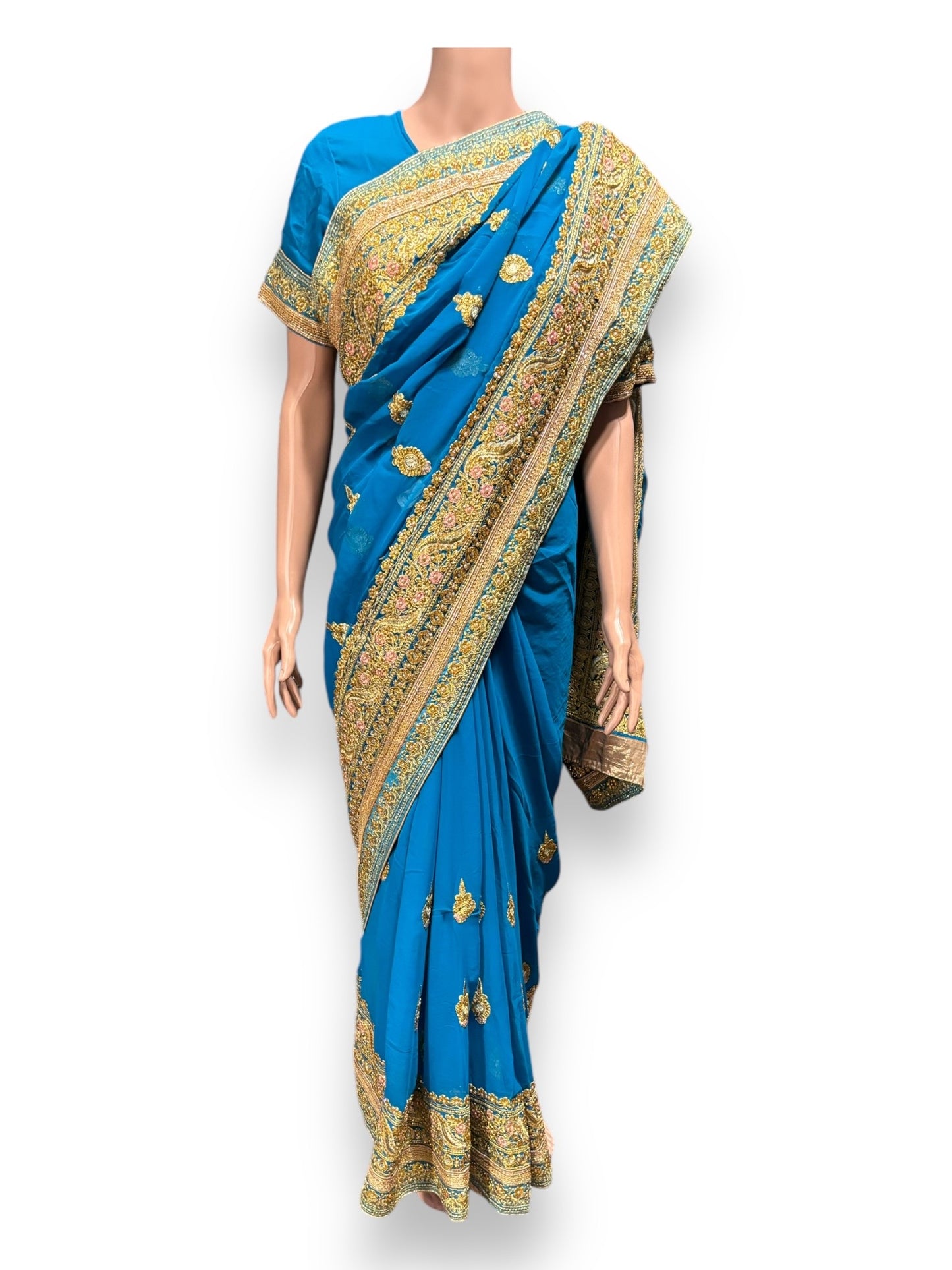 Traditional Designer Saree with Ready Blouse - 011