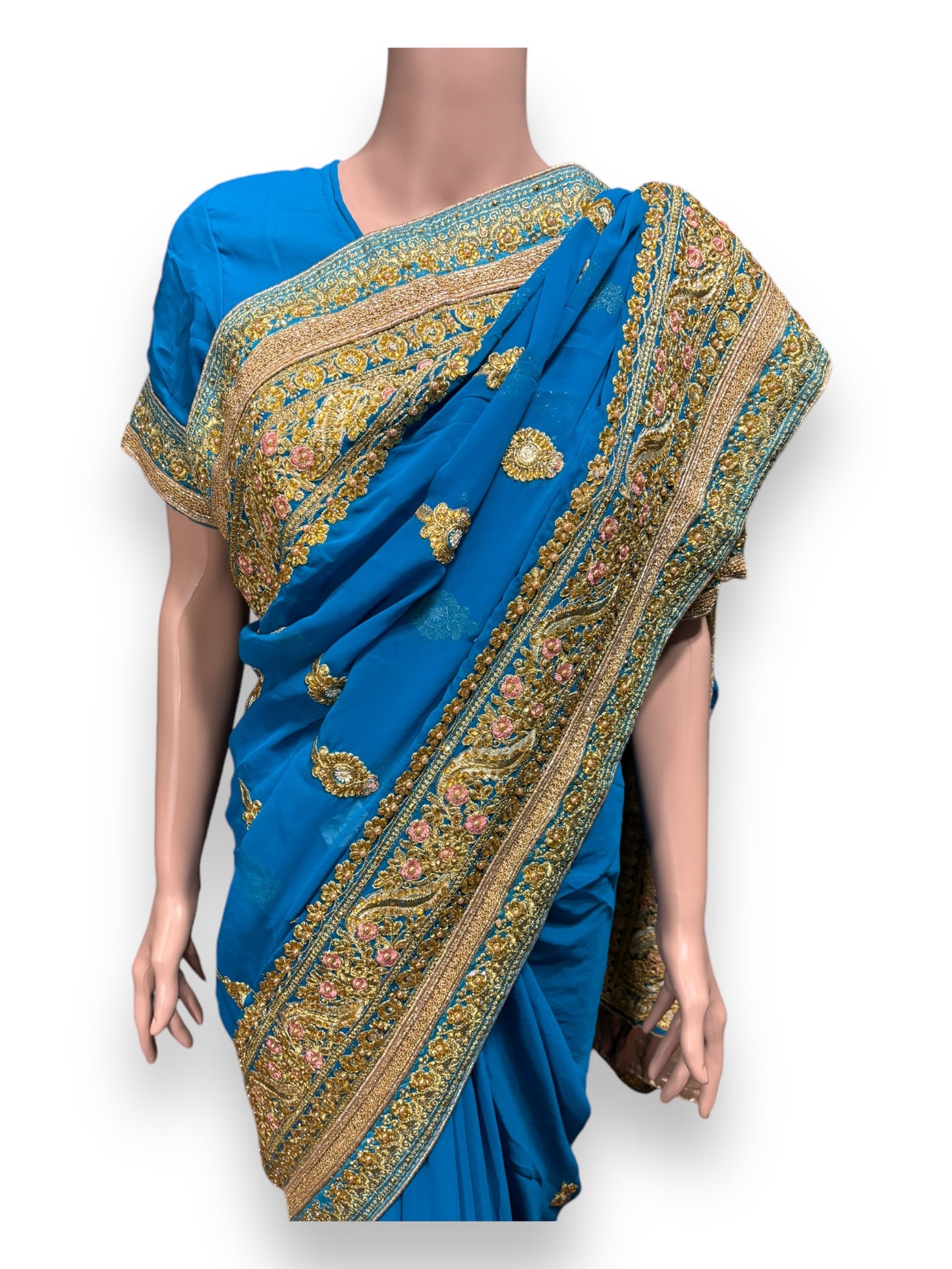 Traditional Designer Saree with Ready Blouse - 011