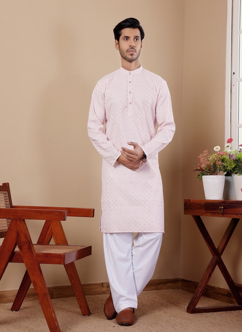 Traditional Men's Kurta Pajama Set– Cultural Wear for Men