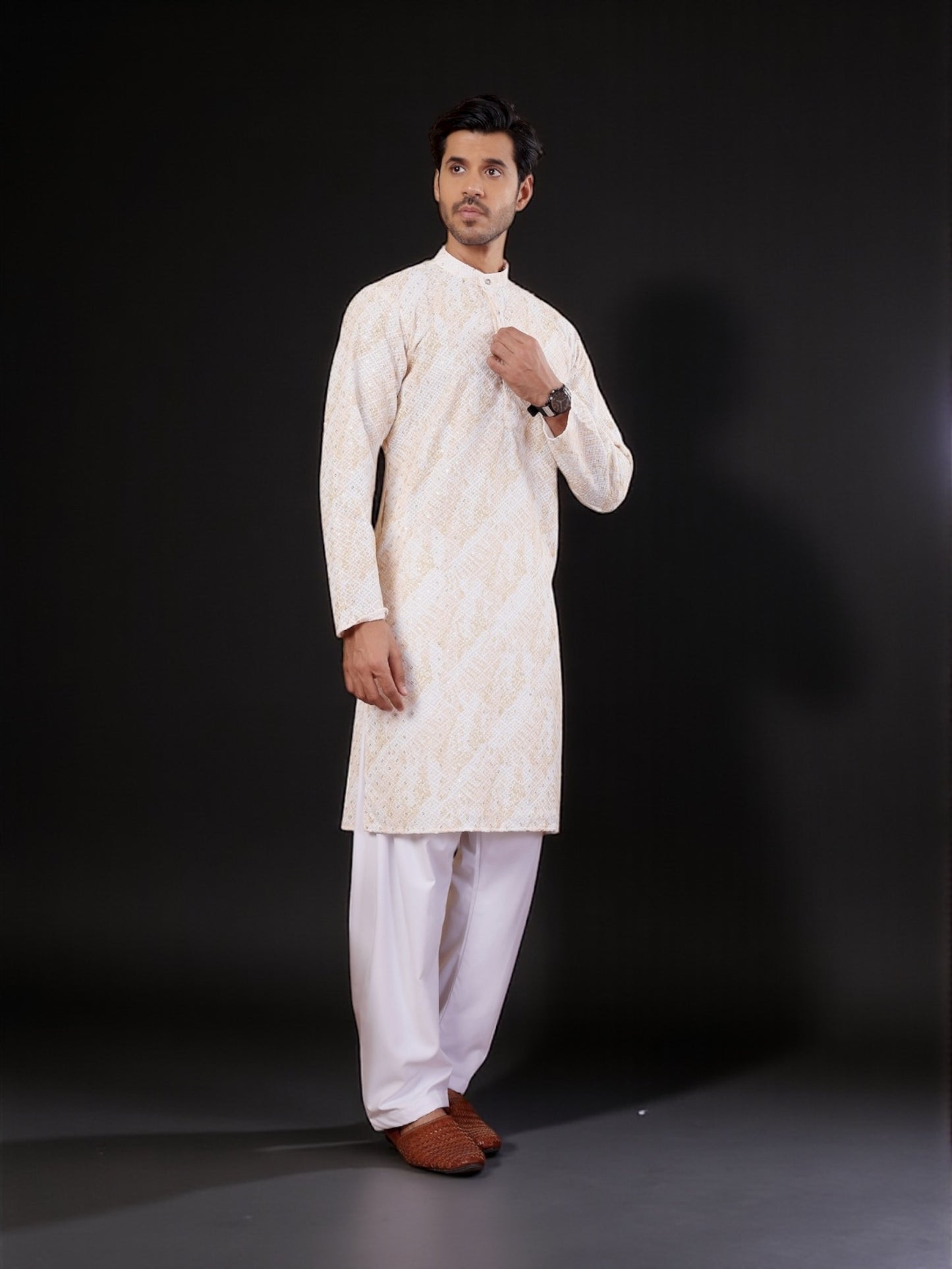 Traditional Men's Kurta Pajama Set– Cultural Wear for Men