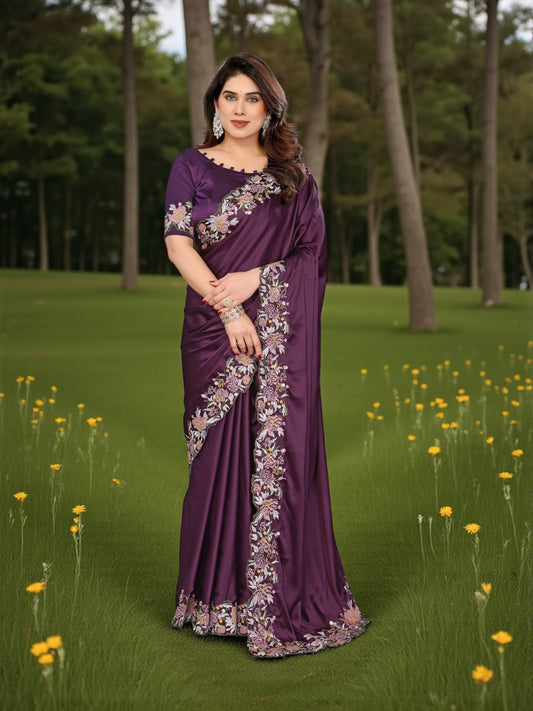 Satin Traditional Saree, Cultural Wear for Women