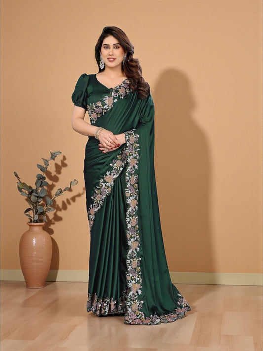 Satin Traditional Saree, Cultural Wear for Women