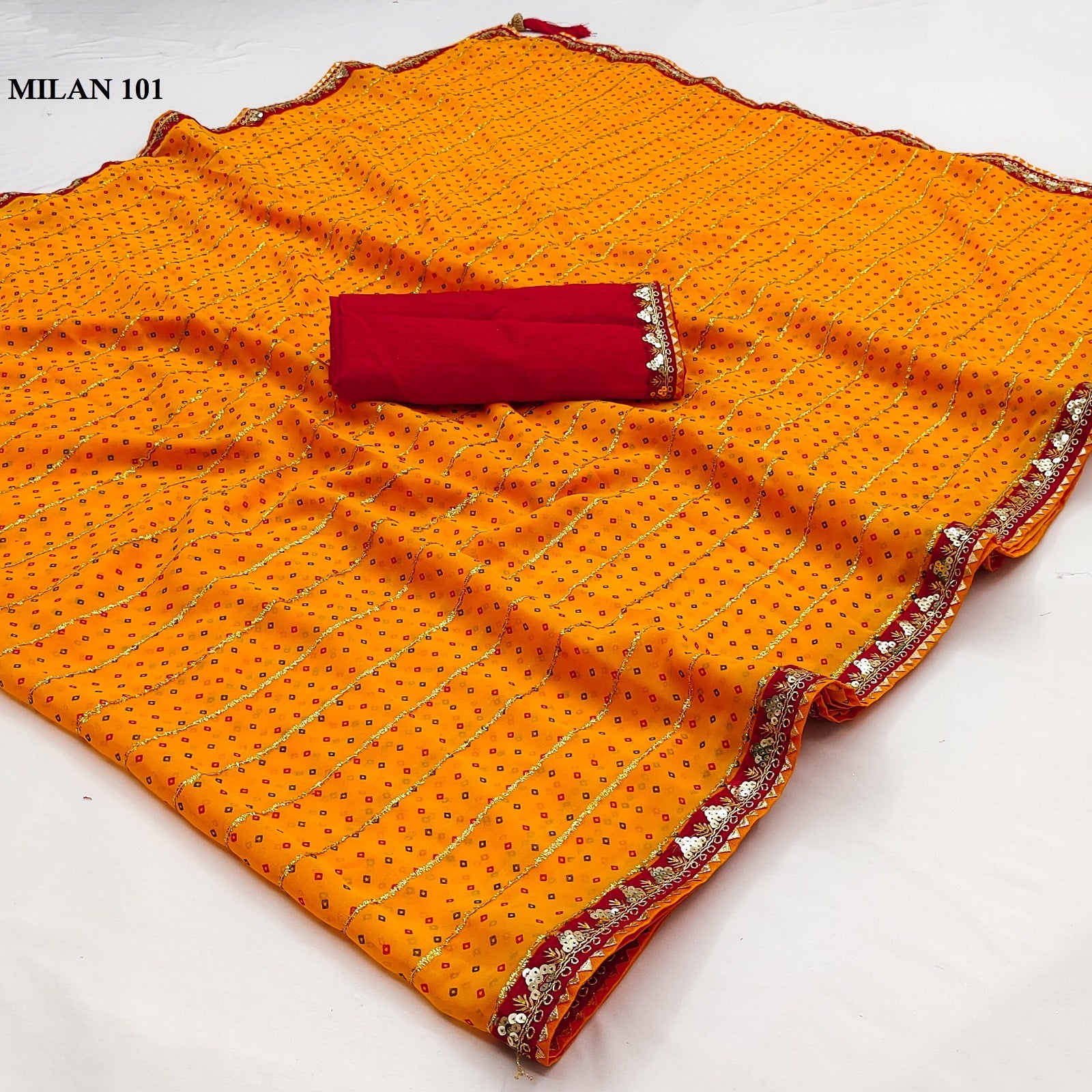 Georgette Blooming Traditional Saree, Cultural Wear for Women